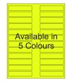 3.5" x 0.75" Fluorescent  Labels - Neon Bright Matte Paper with Permanent Adhesive, Available in 5 Colours
