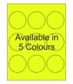 2.625" x 2.625" Fluorescent Square Labels - Neon Bright Matte Paper with Permanent Adhesive, Available in 5 Colours