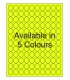 0.71" x 0.82" Fluorescent label template. Available in 5 colours.