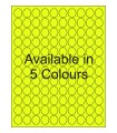 0.71" x 0.82" Fluorescent Small Oval Labels - Neon Bright Matte Paper with Permanent Adhesive, Available in 5 Colours