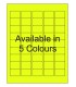 1.4375" x 1" Fluorescent label template. Available in 5 colours.