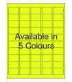 1.5" x 1" Fluorescent  Labels - Neon Bright Matte Paper with Permanent Adhesive, Available in 5 Colours
