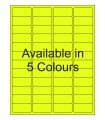 1.9375" x 0.875" Fluorescent  Labels - Neon Bright Matte Paper with Permanent Adhesive, Available in 5 Colours