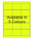 2.75" x 1.875" Fluorescent label template. Available in 5 colours.