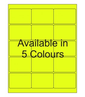 2.75" x 1.875" Fluorescent label template. Available in 5 colours.