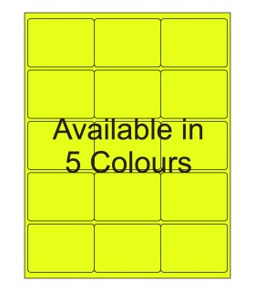 2.75" x 2" Fluorescent label template. Available in 5 colours.