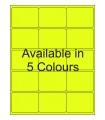 2.75" x 2" Fluorescent  Labels - Neon Bright Matte Paper with Permanent Adhesive, Available in 5 Colours