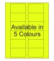 3" x 1.75" Fluorescent  Labels - Neon Bright Matte Paper with Permanent Adhesive, Available in 5 Colours