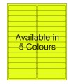 4" x 0.75" Fluorescent  Labels - Neon Bright Matte Paper with Permanent Adhesive, Available in 5 Colours