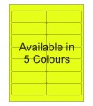 4" x 1.375" Fluorescent  Labels - Neon Bright Matte Paper with Permanent Adhesive, Available in 5 Colours