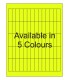 0.567" x 1.875" Fluorescent label template. Available in 5 colours.