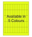 0.567" x 1.875" Fluorescent  Labels - Neon Bright Matte Paper with Permanent Adhesive, Available in 5 Colours