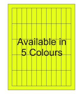 0.625" x 2" Fluorescent label template. Available in 5 colours.