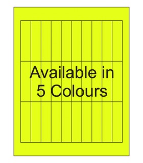 0.75" x 3" Fluorescent label template. Available in 5 colours.