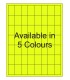 1" x 1.5" Fluorescent label template. Available in 5 colours.