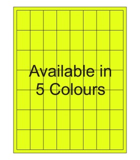 1" x 1.5" Fluorescent label template. Available in 5 colours.