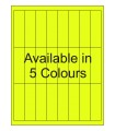 1" x 3.375" Fluorescent  Labels - Neon Bright Matte Paper with Permanent Adhesive, Available in 5 Colours