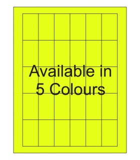 1.1875" x 2" Fluorescent label template. Available in 5 colours.