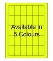 1.1875" x 2" Fluorescent  Labels - Neon Bright Matte Paper with Permanent Adhesive, Available in 5 Colours