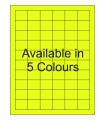 1.25" x 1" Fluorescent  Labels - Neon Bright Matte Paper with Permanent Adhesive, Available in 5 Colours