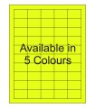 1.5" x 1" Fluorescent  Labels - Neon Bright Matte Paper with Permanent Adhesive, Available in 5 Colours