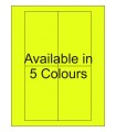 3" x 5" Fluorescent  Labels - Neon Bright Matte Paper with Permanent Adhesive, Available in 5 Colours