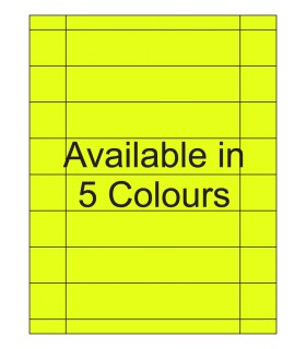 6" x 1.25" Fluorescent label template. Available in 5 colours.