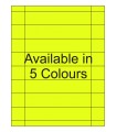 6" x 1.25" Fluorescent  Labels - Neon Bright Matte Paper with Permanent Adhesive, Available in 5 Colours