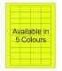1.75" x 1" Fluorescent label template. Available in 5 colours.