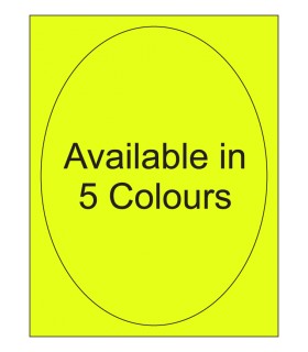 7.7361" x 10.2361" Fluorescent label template. Available in 5 colours.