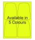 3.791" x 5" Fluorescent label template. Available in 5 colours.