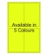 4" x 6" Fluorescent label template. Available in 5 colours.