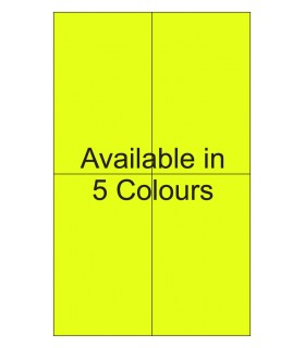 4.25" x 7" Fluorescent label template. Available in 5 colours.