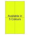 4.25" x 7" Fluorescent 1/4 Sheet Labels Labels - Neon Bright Matte Paper with Permanent Adhesive, Available in 5 Colours