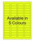 1.75" x 0.5" Fluorescent label template. Available in 5 colours.
