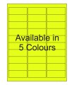2.625" x 1" Fluorescent Address Labels - Neon Bright Matte Paper with Permanent Adhesive, Available in 5 Colours