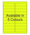 4" x 1" Fluorescent Address Labels - Neon Bright Matte Paper with Permanent Adhesive, Available in 5 Colours