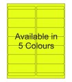 4" x 1.33" Fluorescent Address Labels - Neon Bright Matte Paper with Permanent Adhesive, Available in 5 Colours