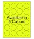 1.625" Fluorescent label template. Available in 5 colours.