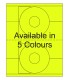 4.5" with 1.625" Hole Fluorescent label template. Available in 5 colours.