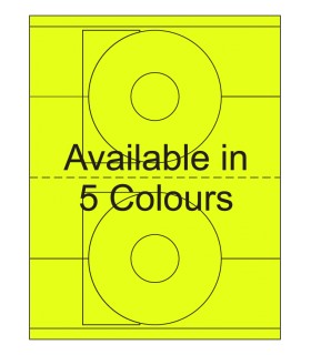 4.5" with 1.625" Hole Fluorescent label template. Available in 5 colours.