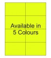 4.25" x 2.75" Fluorescent  Labels - Neon Bright Matte Paper with Permanent Adhesive, Available in 5 Colours