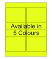 4" x 1.5" Fluorescent Address Labels - Neon Bright Matte Paper with Permanent Adhesive, Available in 5 Colours