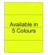 8.5" x 2.75" Fluorescent label template. Available in 5 colours.