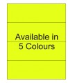 8.5" x 2.75" Fluorescent  Labels - Neon Bright Matte Paper with Permanent Adhesive, Available in 5 Colours