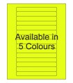 5.813" x 0.688" Fluorescent  Labels - Neon Bright Matte Paper with Permanent Adhesive, Available in 5 Colours