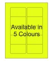 3.063" x 1.812" Fluorescent  Labels - Neon Bright Matte Paper with Permanent Adhesive, Available in 5 Colours