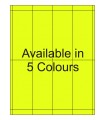 2" x 5" Fluorescent  Labels - Neon Bright Matte Paper with Permanent Adhesive, Available in 5 Colours