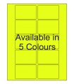 3" x 2" Fluorescent  Labels - Neon Bright Matte Paper with Permanent Adhesive, Available in 5 Colours