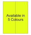 4.25" x 11" Fluorescent Half Sheet Labels - Neon Bright Matte Paper with Permanent Adhesive, Available in 5 Colours